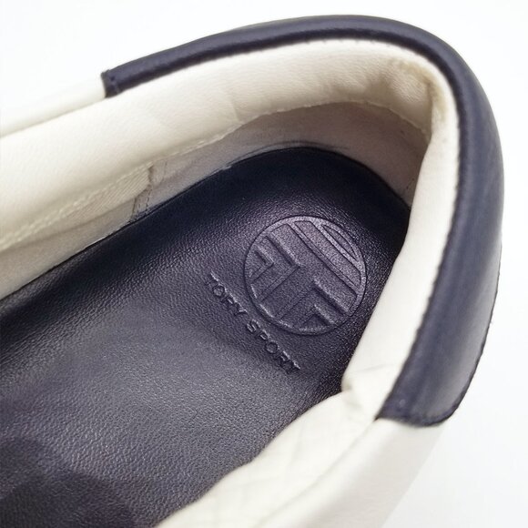 Tory Burch Sport Ruffled Rainbow Striped Leather Sneakers Size 9.5 Preppy $228 - Picture 15 of 16